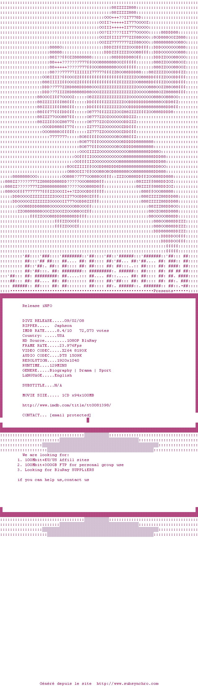 Nfo de la release Raging.Bull.1980.1080p.BluRay.x264-Japhson