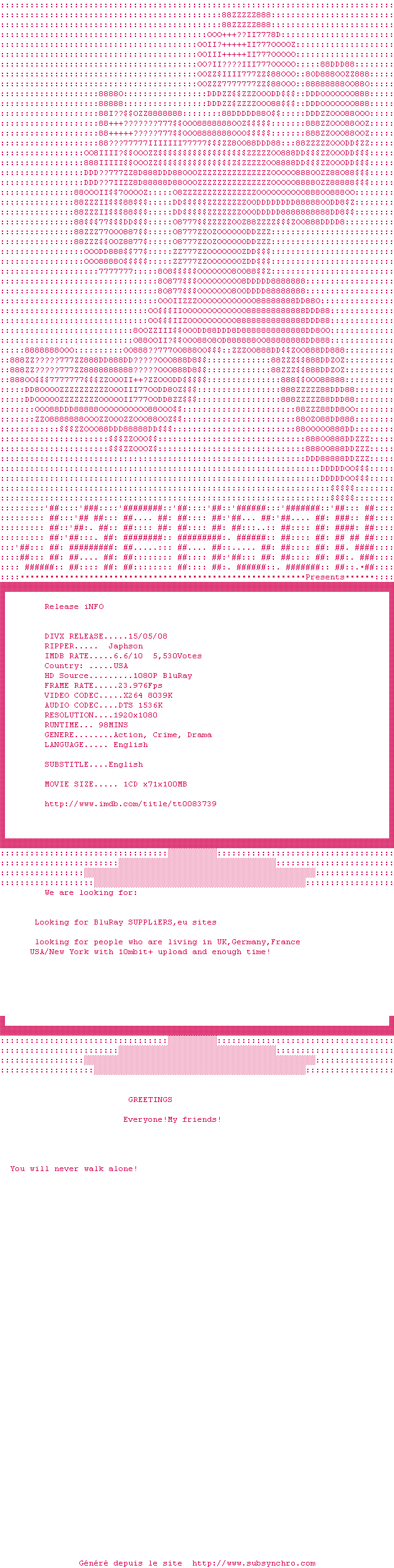 Nfo de la release Class.of.1984.1982.1080p.BluRay.X264-Japhson