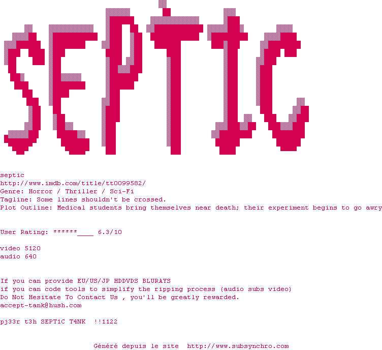 Nfo de la release Flatliners.1990.720p.BluRay.x264-SEPTiC