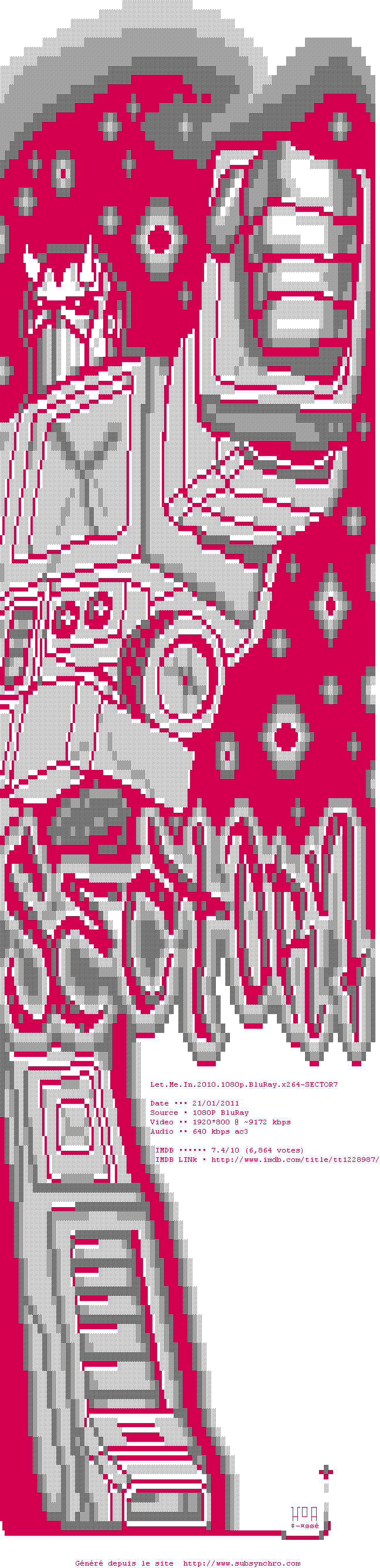 Nfo de la release Let.Me.In.2010.1080p.BluRay.x264-SECTOR7