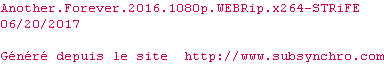 Nfo de la release Another.Forever.2016.1080p.WEBRip.x264-STRiFE