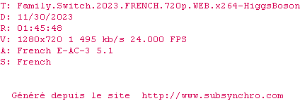 Nfo de la release Family.Switch.2023.FRENCH.720p.WEB.x264-HiggsBoson