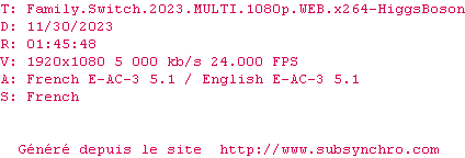 Nfo de la release Family.Switch.2023.MULTI.1080p.WEB.x264-HiggsBoson